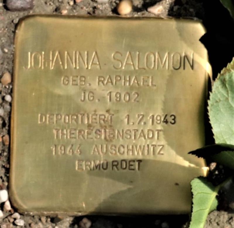 Stolperstein für Johanna Salomon © Initiative Spandau