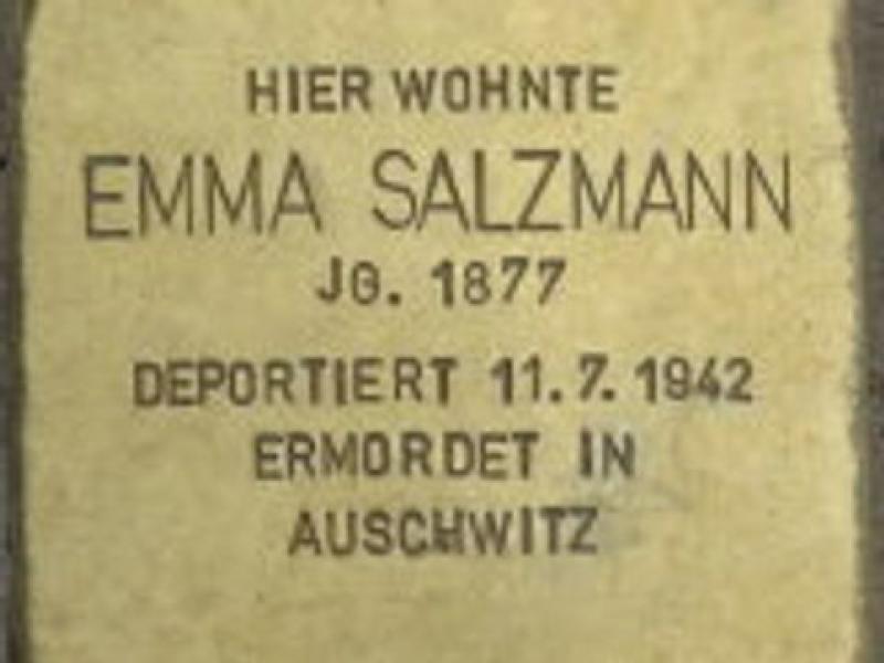 Stolperstein Emma Salzmann, Bild: H.-J. Hupka 