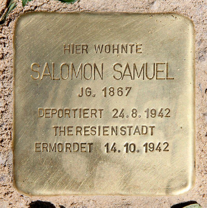 Stolperstein Salomon Samuel Bild: OTFW