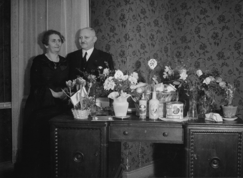 Frieda Rachel und Abraham Schäfer bei ihrer Silberhochzeit im März 1936