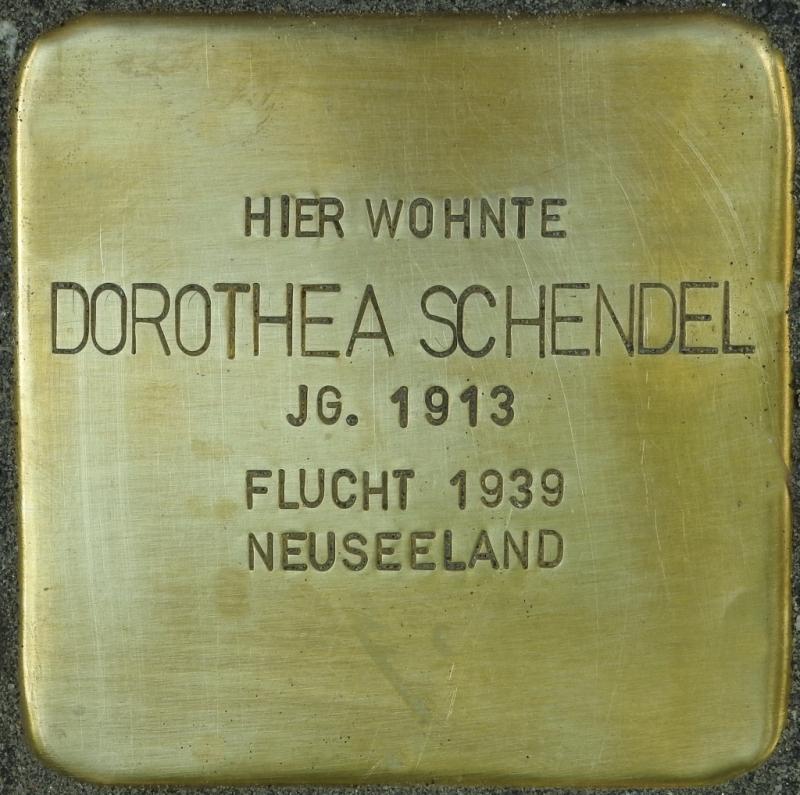 Stolperstein Dorothea Schendel Bild: Stolpersteine-Initiative CW, Hupka