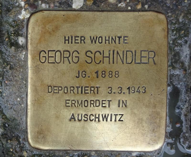 Stolperstein Georg Schindler © S. Davids