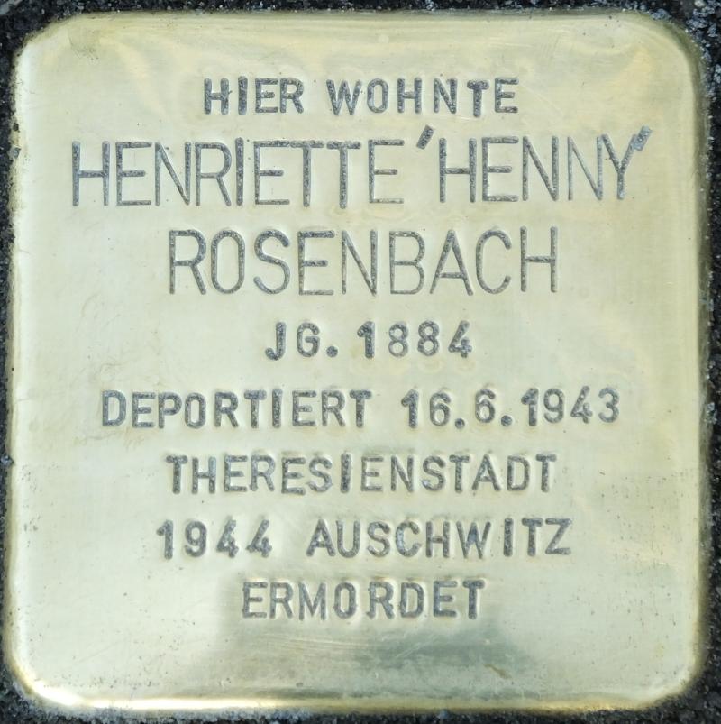 Stolperstein für Henriette Rosenbach