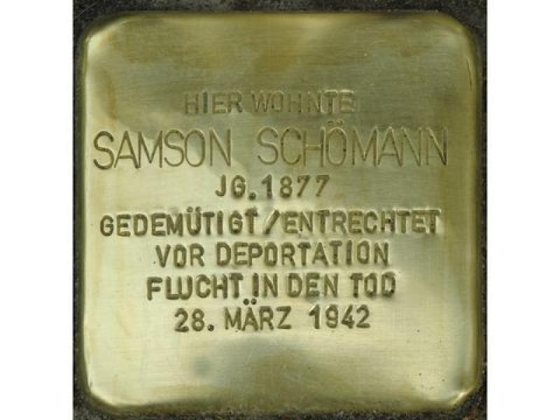 Stolperstein Samson Schömann © H.J. Hupka