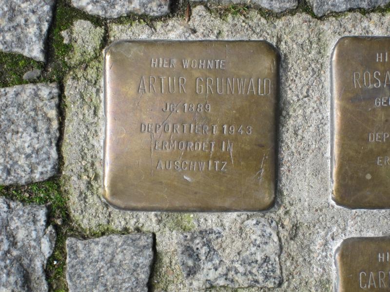 Stolperstein für Artur Grunwald. Copyright: MTS