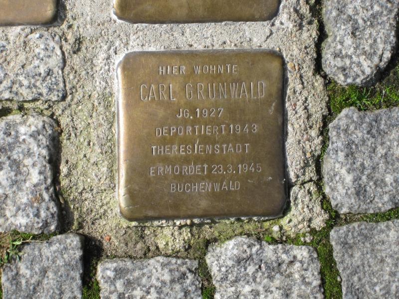 Stolperstein für Carl Grunwald. Copyright: MTS