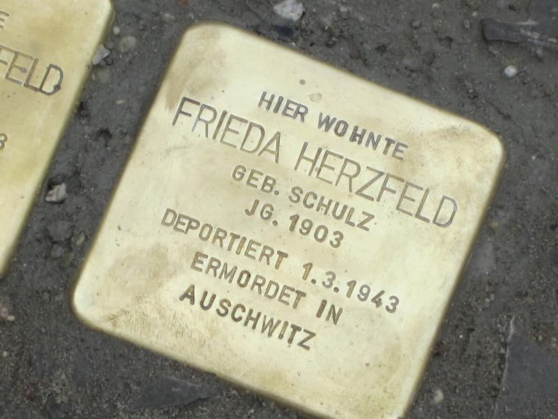 Stolperstein für Frieda Herzfeld. Copyright: MTS