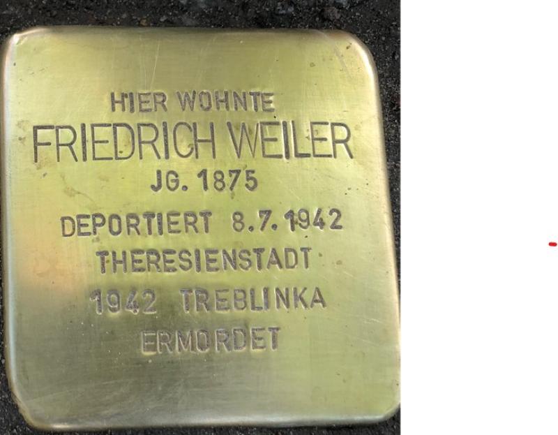 Stolperstein Friedrich Weiler © S. Davids