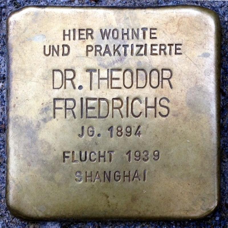 Stolperstein für Dr. Theodor Friedrichs