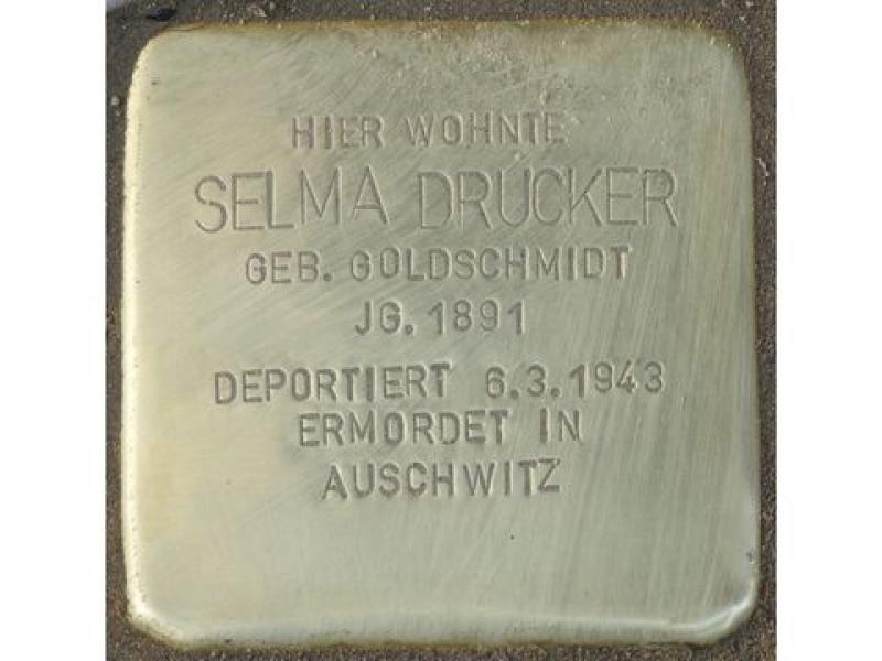 Stolperstein für Selma Drucker, Bild: H.-J. Hupka