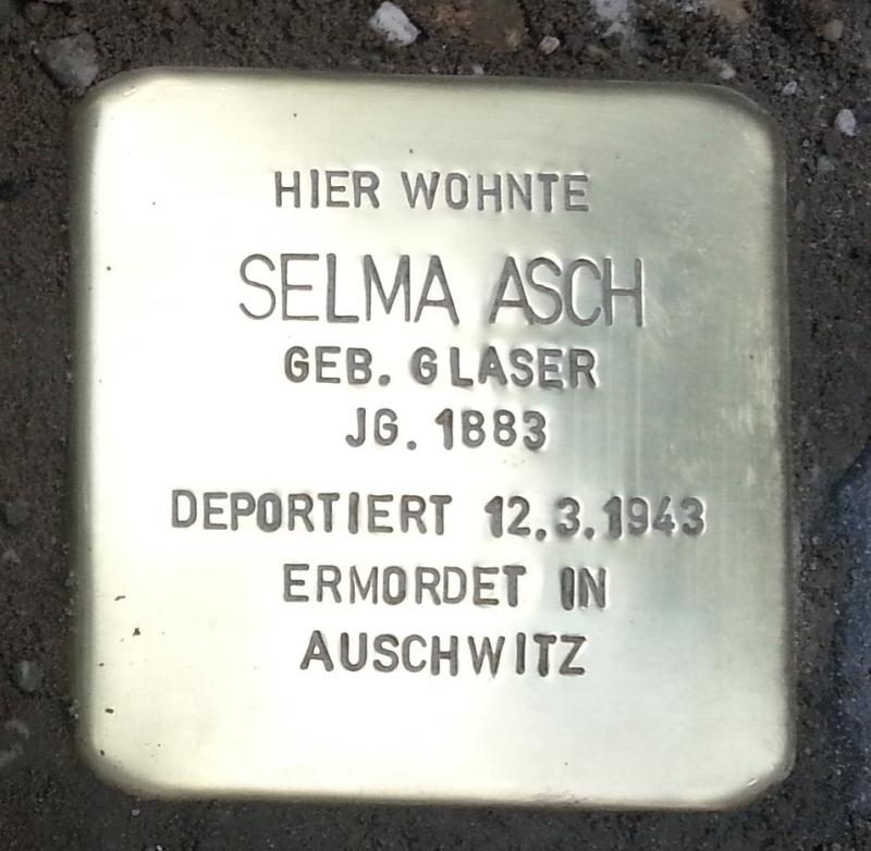 Stolperstein für Selma Asch © S. Faßbender