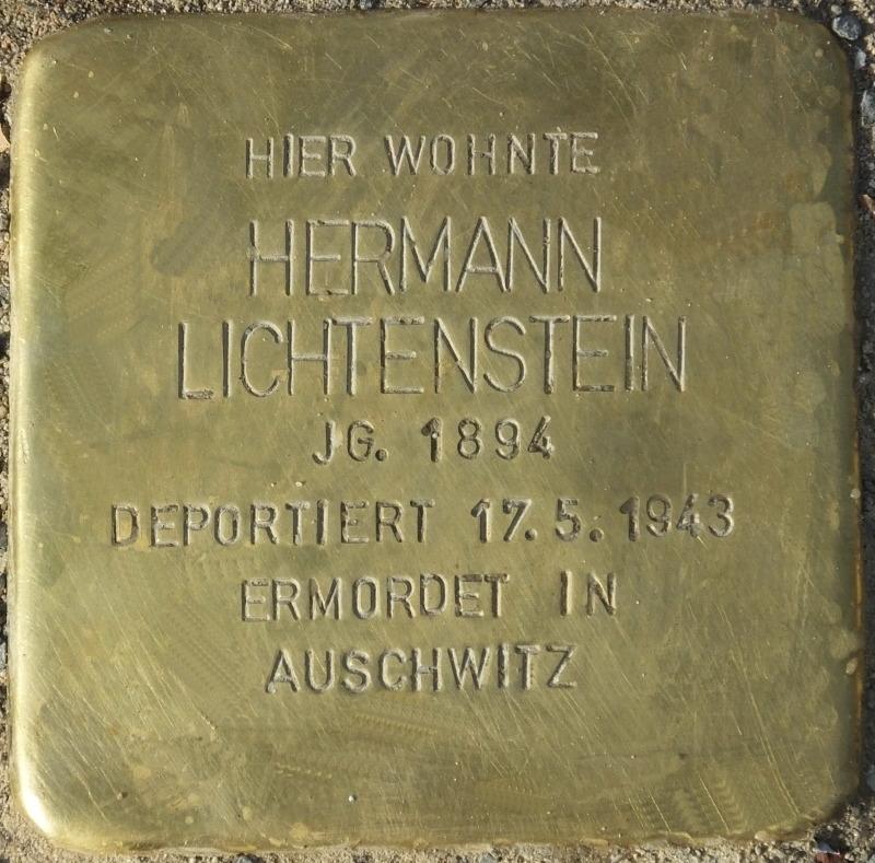 Stolperstein Hermann Lichtenstein © Stolpersteine-Initiative CW, Hupka