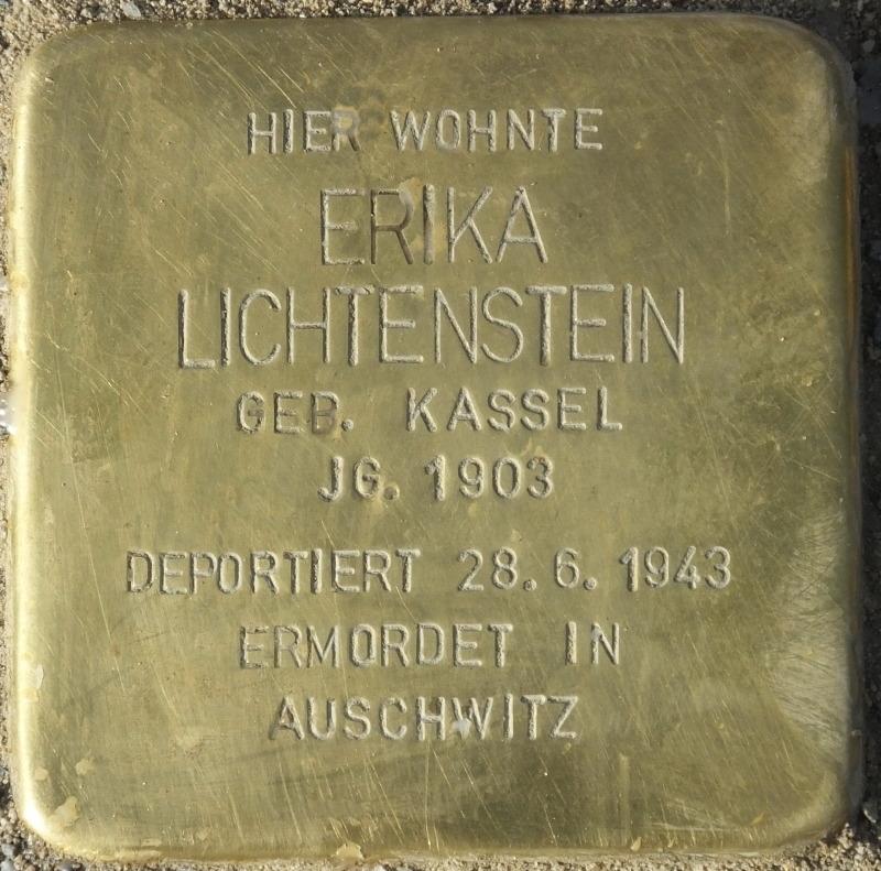 Stolperstein Erika Lichtenstein © Stolpersteine-Initiative CW, Hupka