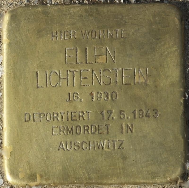 Stolperstein Ellen Lichtenstein © Stolpersteine-Initiative CW, Hupka