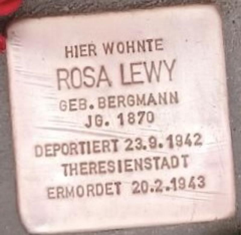 Stolperstein Rose Lewy @ Heide Determann
