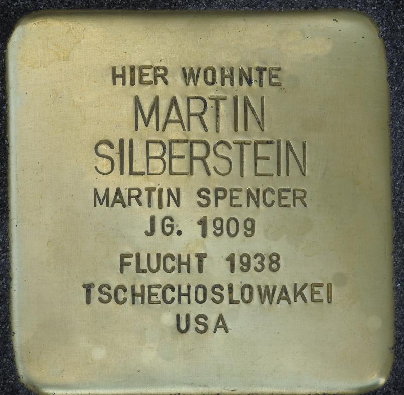 Stolperstein Martin Silberstein Bild: Stolpersteininitiative Charlottenburg-Wilmersdorf