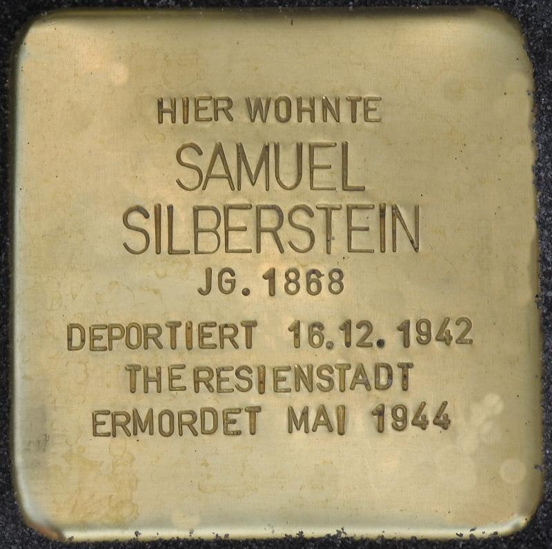 Stolpertein Samuel Silberstein Bild: Stolpersteine-Initiative Charlottenburg-Wilmersdorf