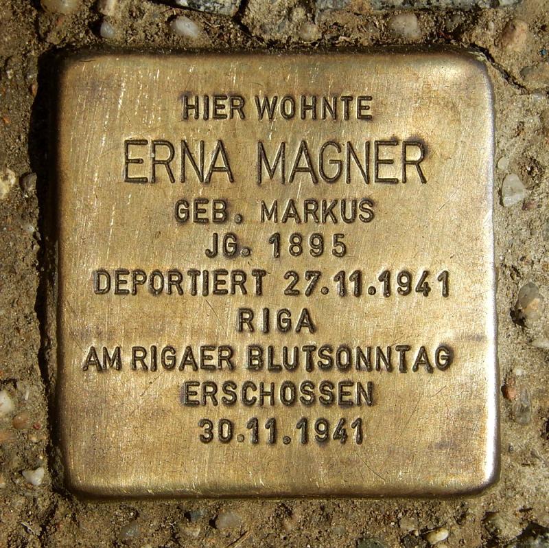 Stolperstein für Erna Magner