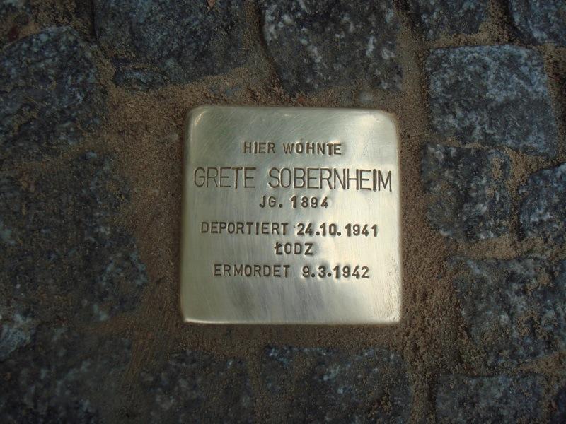 Stolperstein für Grete Sobernheim