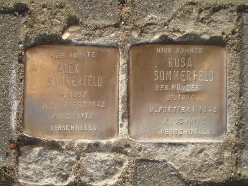 Stolpersteine für Alex und Rosa Sommerfeld
