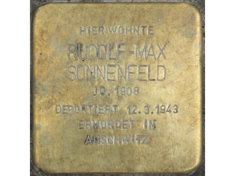 Stolperstein Rudolf-Max Sonnenfeld Bild: Stolpersteine-Initiative CW, Hupka