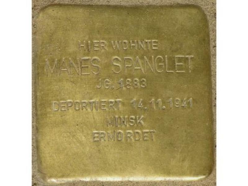 Stolperstein für Manes Spanglet; Foto: Bild: Stolpersteine-Initiative CW, Hupka