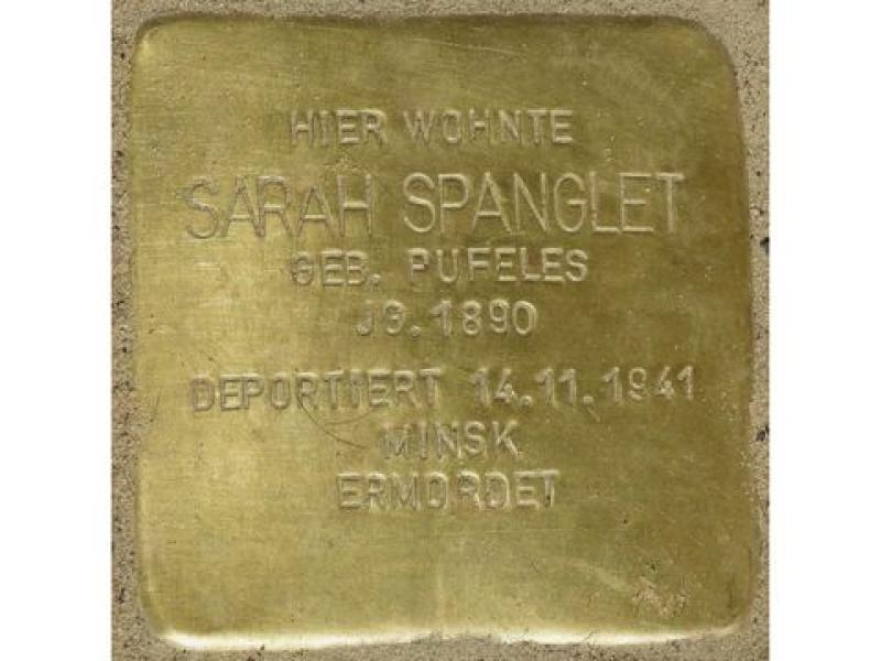 Stolperstein für Sara Spanglet; Foto: Bild: Stolpersteine-Initiative CW, Hupka