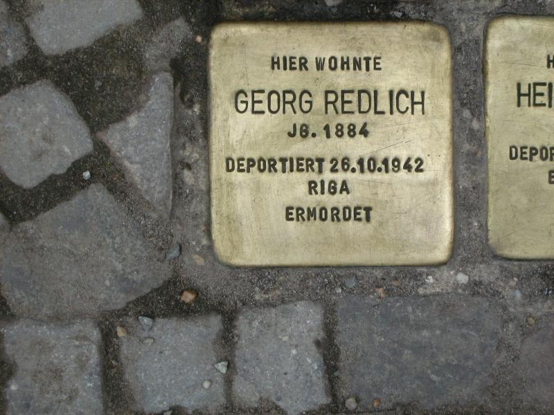 Stolperstein für Georg Redlich. Copyright: MTS