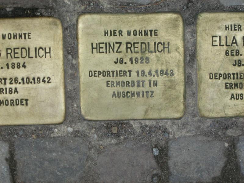 Stolperstein für Heinz Redlich. Copyright: MTS