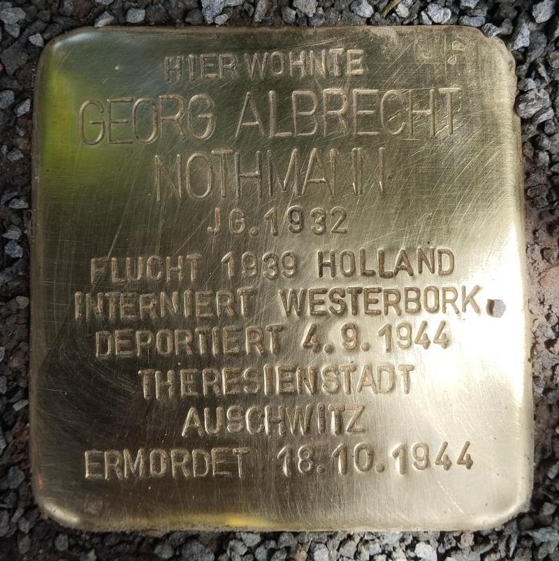 Stolperstein Georg Nothmann © Projekt Stolpersteine