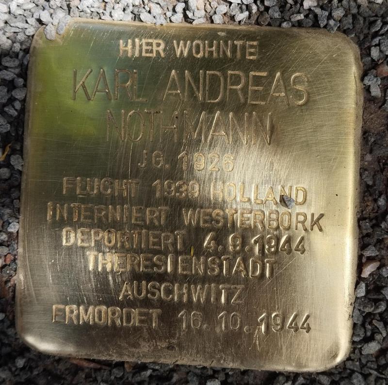 Stolperstein Karl Nothmann © Initiative