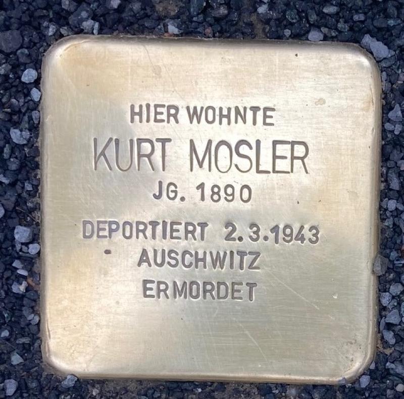 Stolperstein Kurt Mosler © S. Davids