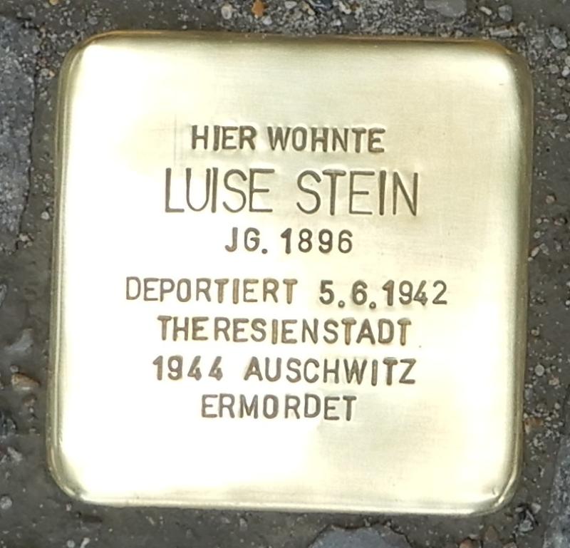 Stolperstein für Luise Stein © Initiative Spandau