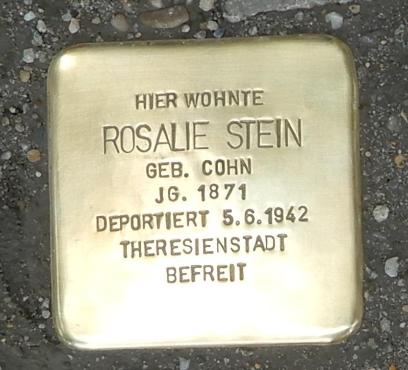 Stolperstein für Rosalie Stein © Initiative Spandau