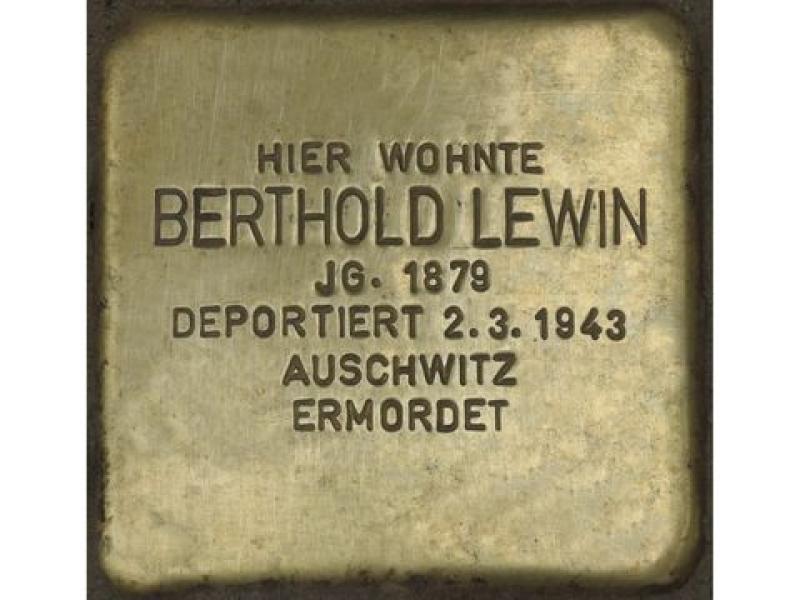 Stolperstein Berthold Lewin (Bild: H.-J. Hupka)