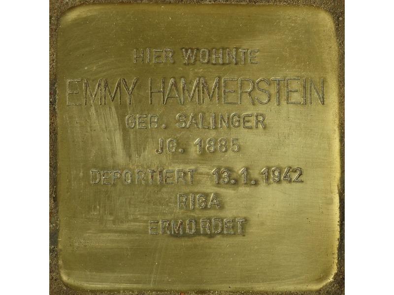 Stolperstein für Emmy Hammerstein © Stolpersteine-Initiative CW, Hupka