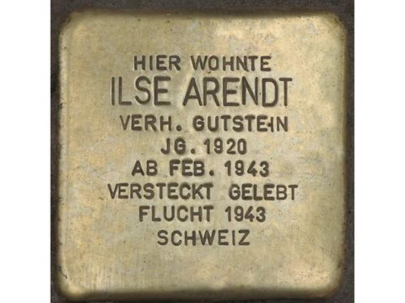 Stolperstein Ilse Arendt © H.-J. Hupka