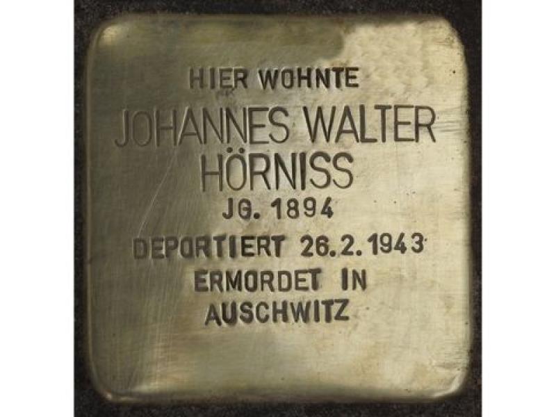 Stolperstein Johannes Hörniss © H .J. Hupka
