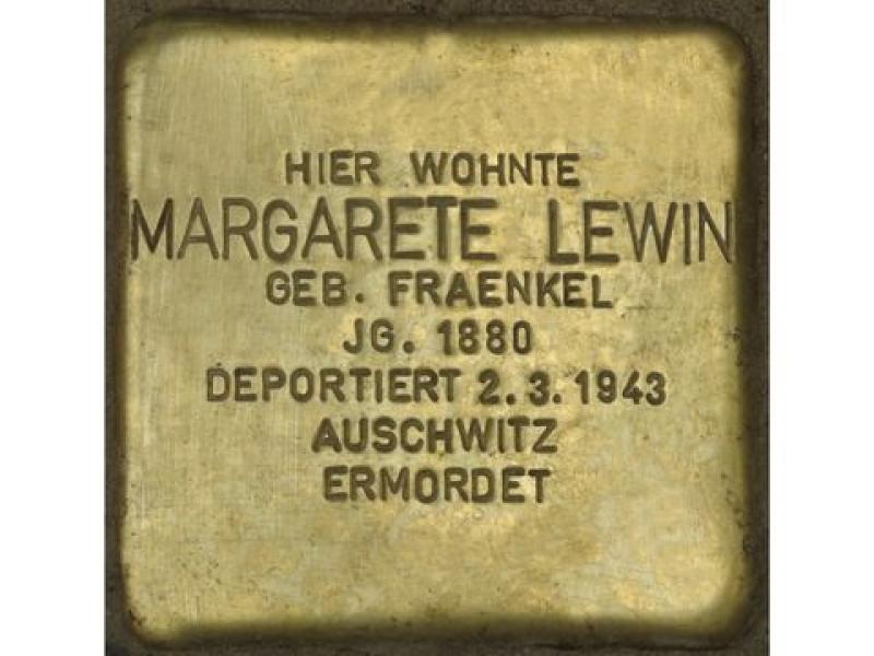 Stolperstein Margarete Arendt © H.-J. Hupka