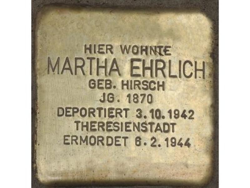 Stolperstein Martha Ehrlich © H.-J. Hupka