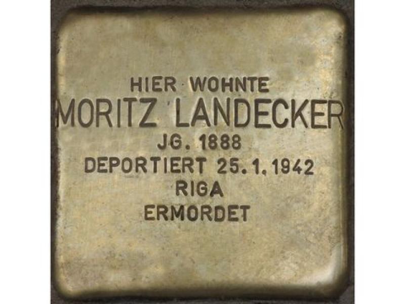 Stolperstein Moritz Landecker © H.-J. Hupka