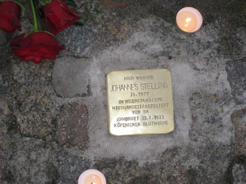 Stelling, Johannes  Stolperstein