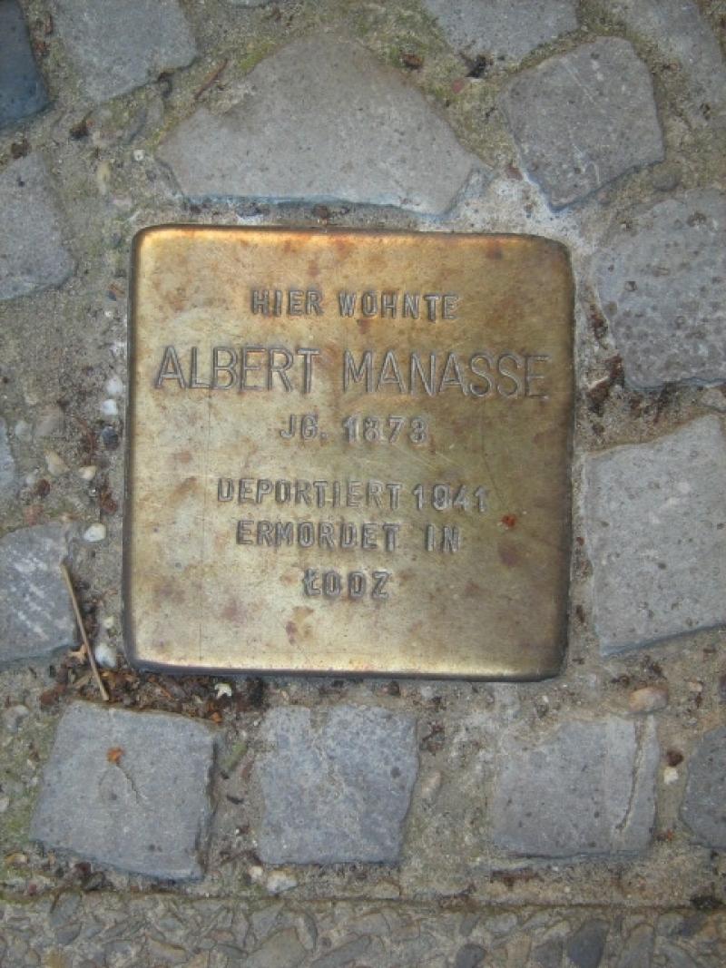 Stolperstein für Albert Manasse. Copyright: MTS