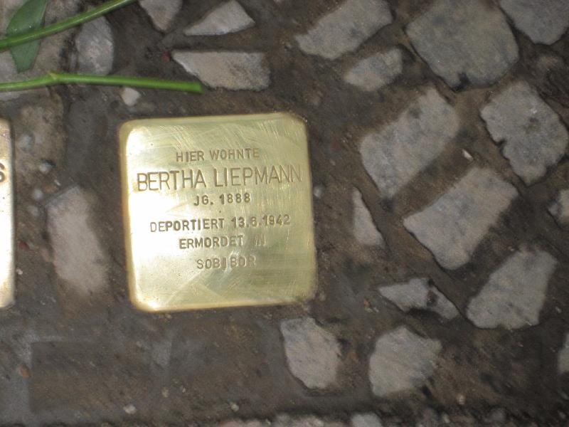 Stolperstein für Bertha Liepmann. Copyright: MTS