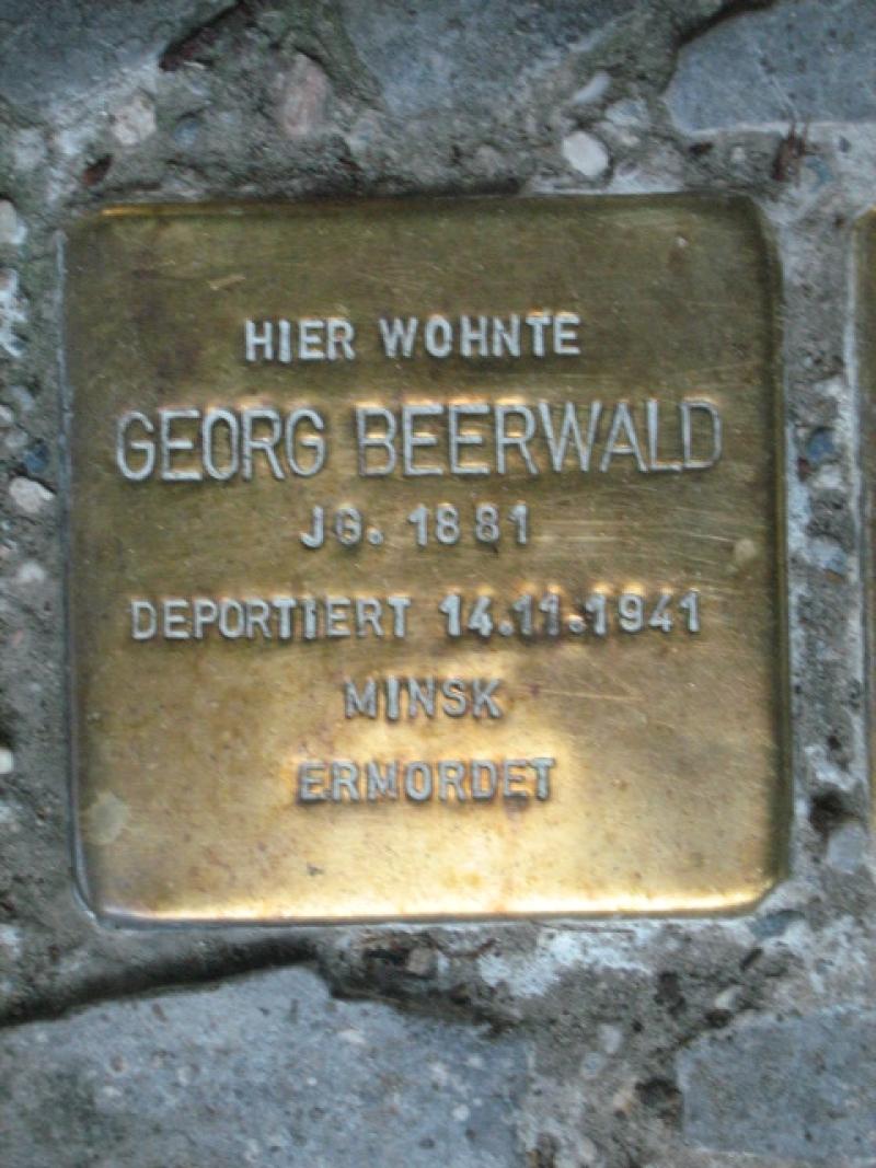 Stolperstein für Georg Beerwald. Copyright: MTS