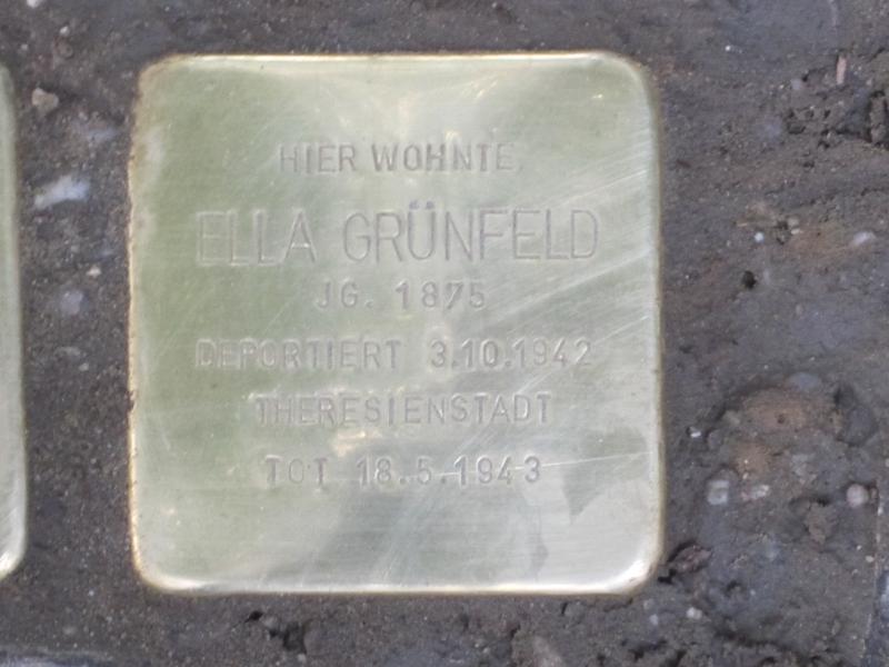 Stolperstein für Ella Grünfeld. Copyright: MTS