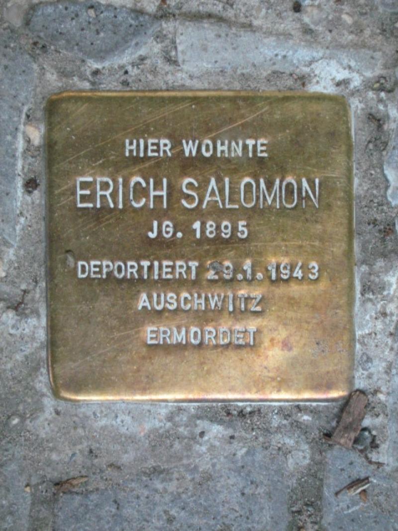 Stolperstein für Erich Salomon. Copyright: MTS