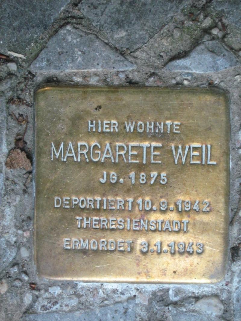 Stolperstein für Margarete Weil. Copyright: MTS