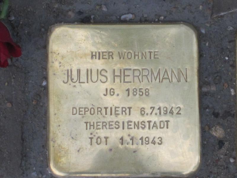 Stolperstein für Julius Herrmann. Copyright: MTS