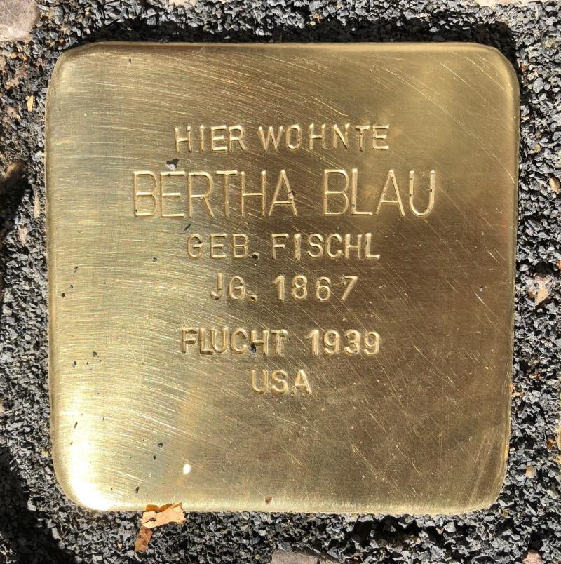 Stolperstein Bertha Blau © S. Davids